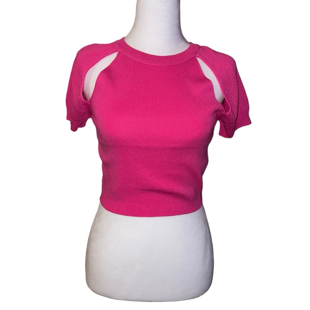 Neon Pink Barbie short sleeve crop top small medium large
